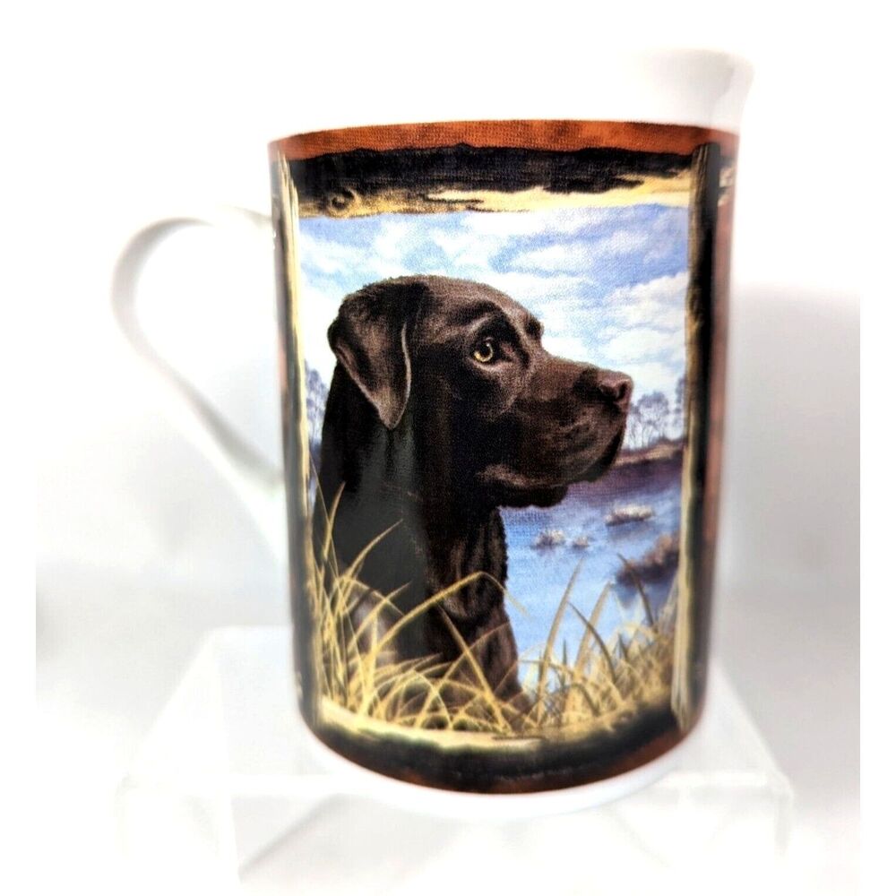 Chocolate Labrador Retriever Coffee Mug Hunting Dog 4-inch Ceramic Cup Drinkware